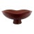 Red Glazed Ceramic Pedestal Bowl For Sale