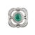 Natural Zambian Emerald high quality caboshan diamond ring in 18k gold For Sale - Image 10 of 18