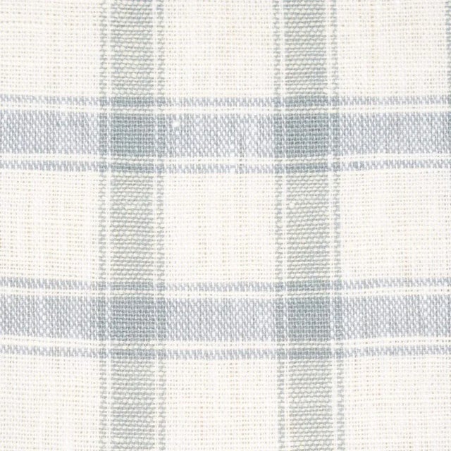 Schumacher Sample - Schumacher Crawford Linen Check Fabric in Jasper Blue For Sale - Image 4 of 4