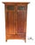 Romweber Arts & Crafts Solid Cherry Armoire With Leaded Glass For Sale