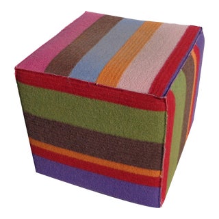 Modern Missoni Cube Ottoman For Sale