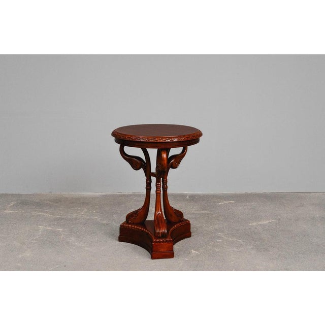Biedermeier Style Side Table in Mahogany, Late 20th Century For Sale - Image 3 of 15