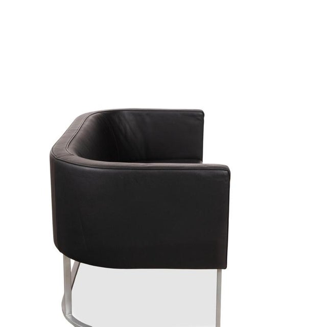 Animal Skin DS-207 Leather Two-Seater Sofa in Black from de Sede For Sale - Image 7 of 10