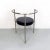 Post Modern Italian Cockpit Shape Leather & Steel Side Chair, 1980s For Sale - Image 3 of 16