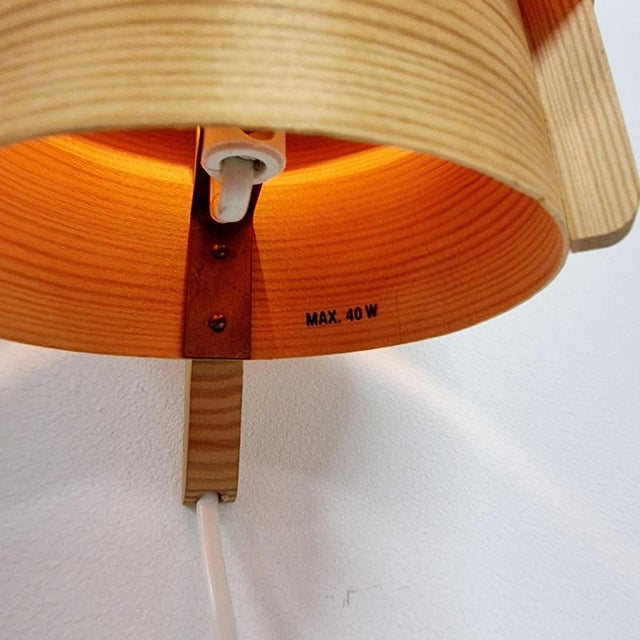 Scandinavian Modern Pine Wall Light by Hans Agne Jakobsson for Markaryd, Sweden, 1960s For Sale - Image 11 of 12