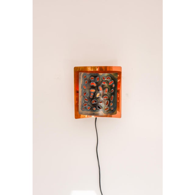 Vintage Brutalist Copper Wall Sconce from Boréns, 1960s For Sale - Image 4 of 15
