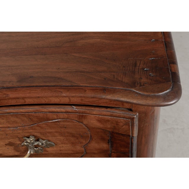 Italian Louis XV Walnut Commode, Hand-Carved With Bronze Hardware For Sale - Image 13 of 14