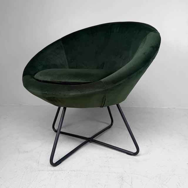 Green Velvet Lucena Lounge Chair, 2000s For Sale - Image 6 of 9