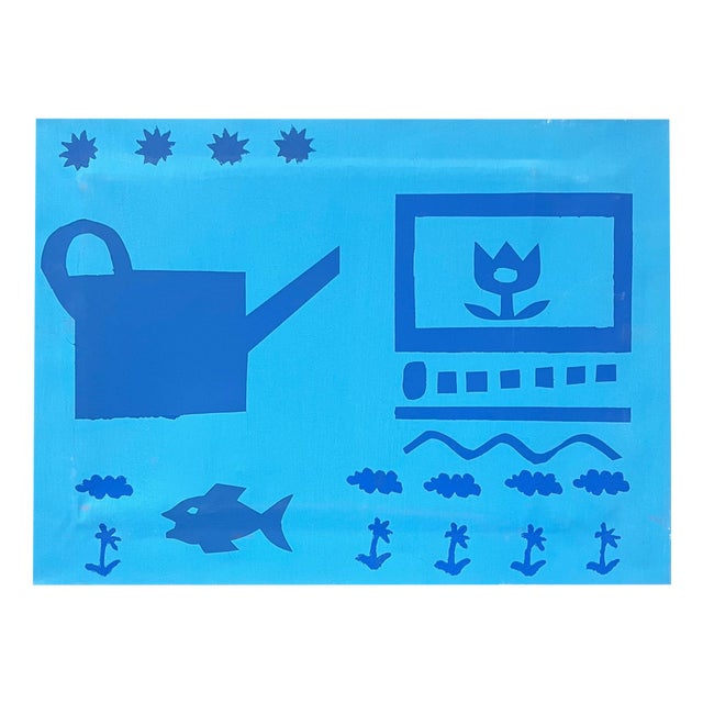 Alexandre Schaller, Water, Acrylic on Canvas, 1990s For Sale