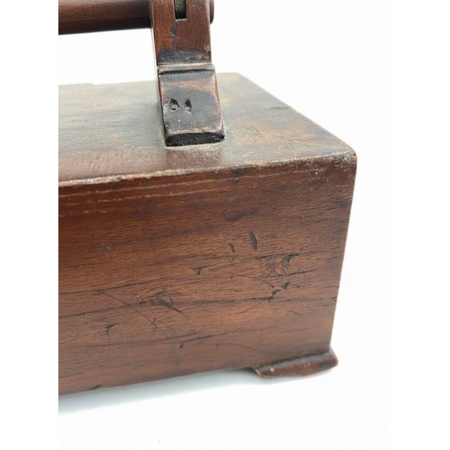 Wood Early 20th Century Georgian Revival Walnut Dressing Mirror With Drawers For Sale - Image 7 of 8