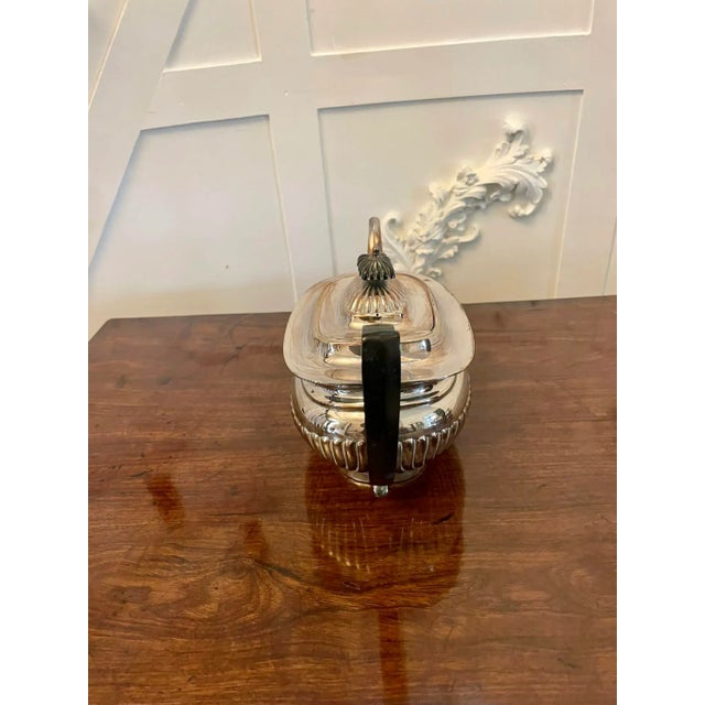 Antique Edwardian Quality Silver Plated Tea Set, 1900s, Set of 3 For Sale - Image 3 of 12