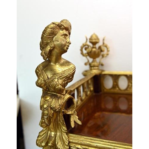 French Louis XV Cylinder Roll Top Secretaire For Sale - Image 13 of 15