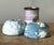 Boho Artisan Pigmented Plaster Scagliola Low Dome Candlestick Holders - Set of 2 For Sale In West Palm - Image 6 of 12
