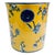 Late 20th Century Chinoiserie Blue & Yellow Floral Porcelain Ice Bucket With Handles For Sale - Image 4 of 9