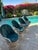 Art Deco Set of 8 Russell Woodard Spun Fiberglass Swivel Armchairs — Hollywood Regency — Mid-20th Century — Fully Restored For Sale - Image 3 of 10