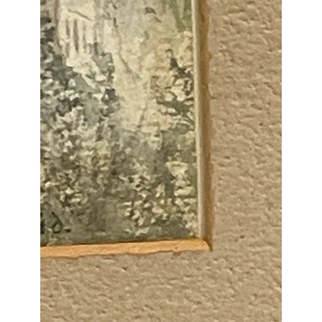 Green Jane Brewster Reid Cottage Floral 1930's Watercolor Anne Hathaway's, Framed For Sale - Image 8 of 15