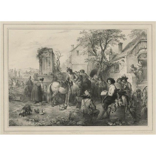 Mid 19th Century After Madou, Illustration of Wouwerman and the Study of Horses, 1842, Print For Sale - Image 5 of 5