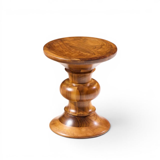 Herman Miller Charles & Ray Eames for Herman Miller Mid Century Walnut Time Life Stool For Sale - Image 4 of 6