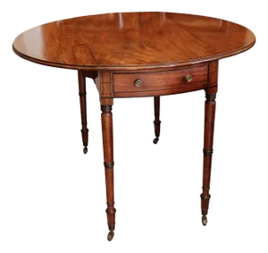 English Regency Mahogany Pembroke Table With Ebonized Details