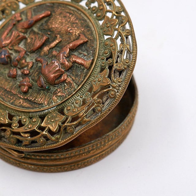 Small Antique Decorative Bronze Box, 1800s For Sale - Image 10 of 12
