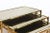 Vintage Italian Brass and Glass Greek Key Nesting Tables Set of 3, 1970's For Sale - Image 4 of 10
