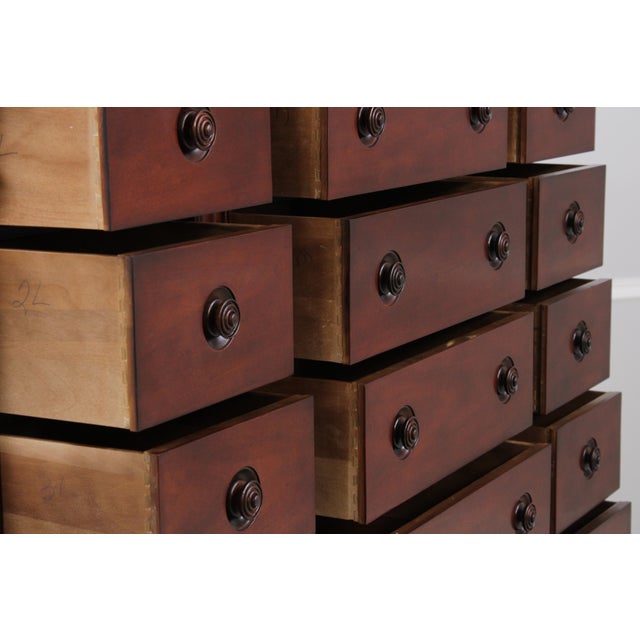 1980s Henredon Ralph Lauren Mahogany 21 Drawer Gentleman's High Chest For Sale - Image 5 of 14