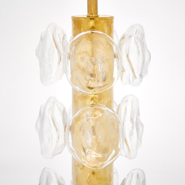 Metal Murano Glass Dotted Lamps For Sale - Image 7 of 9