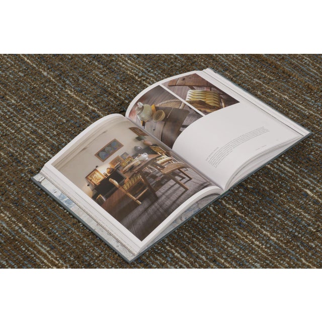 Blue Rug & Kilim’s Contemporary Flatweave in Brown With Blue Abrash Border For Sale - Image 8 of 9