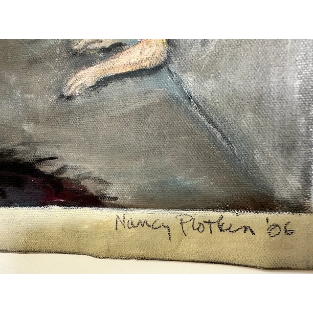 Original Nancy Plotkin Signed "Night Moves" Oil on Canvas Painting '06. Chicago painter who lived in Israel for years. In...