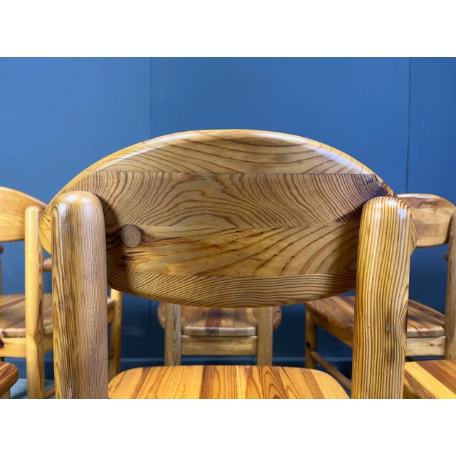 Vintage Pine Dining Chairs, 1980s, Set of 8, in Very Good conditions. Designed 1980 to 1989