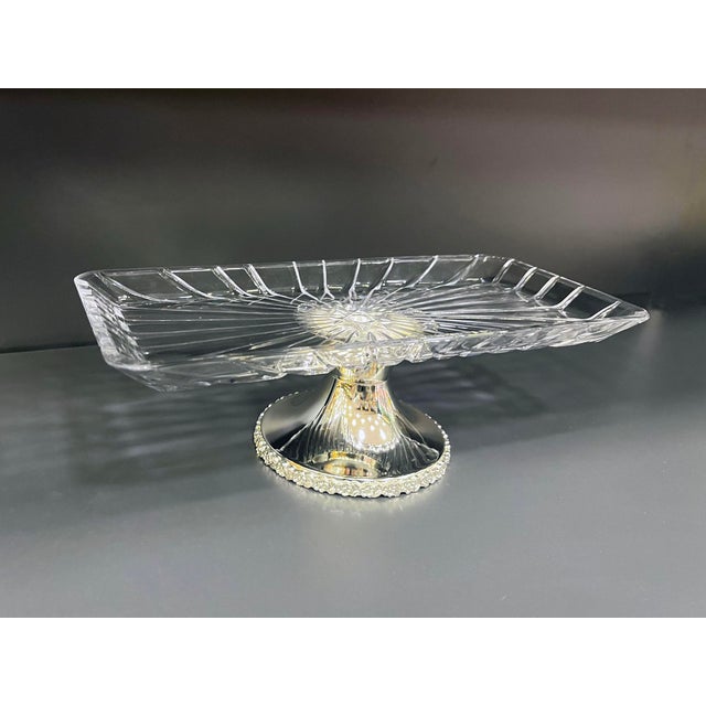 Metal Handmade Silver Brass Pedestal Stand For Sale - Image 7 of 11