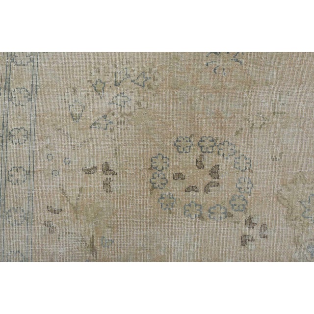 Kerman Rug 8’7” X 12’11” Pink Wool Vintage Distressed Hand-Knotted Carpet For Sale - Image 10 of 15
