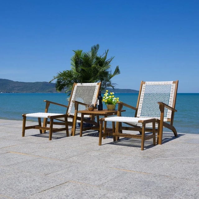 Chantelle 5 Piece Living Set - Natural/White For Sale In Philadelphia - Image 6 of 10