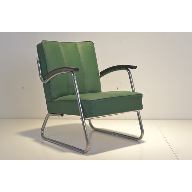 Wood Steel Tube Chair from Drabert, 1950 For Sale - Image 7 of 15