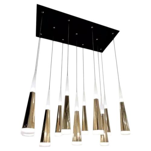 Gold Meteoriti Di Metallo Light in Aluminum and Acrylic by Jago For Sale - Image 10 of 10