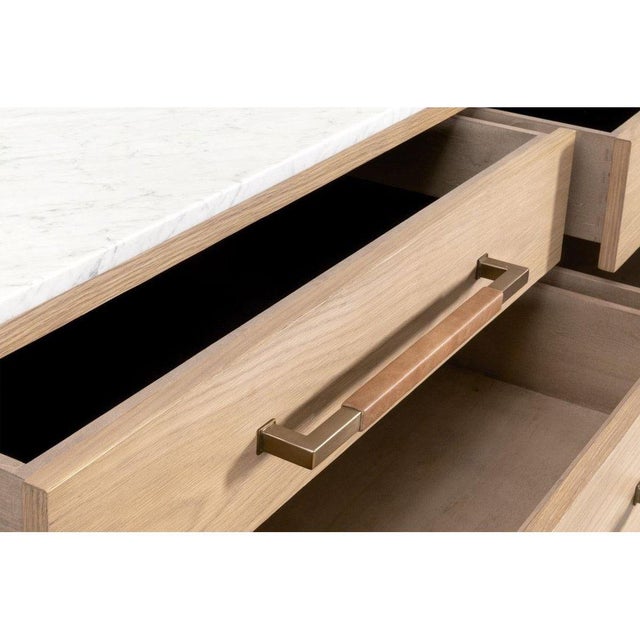 Cambria Marble Top 8-Drawer Double Dresser For Sale In Washington DC - Image 6 of 10