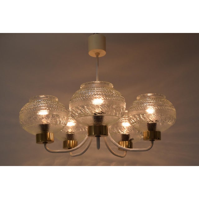 Metal Mid-Century Ceiling Light attributed to Instala Jilove U Decina, 1970s For Sale - Image 7 of 17