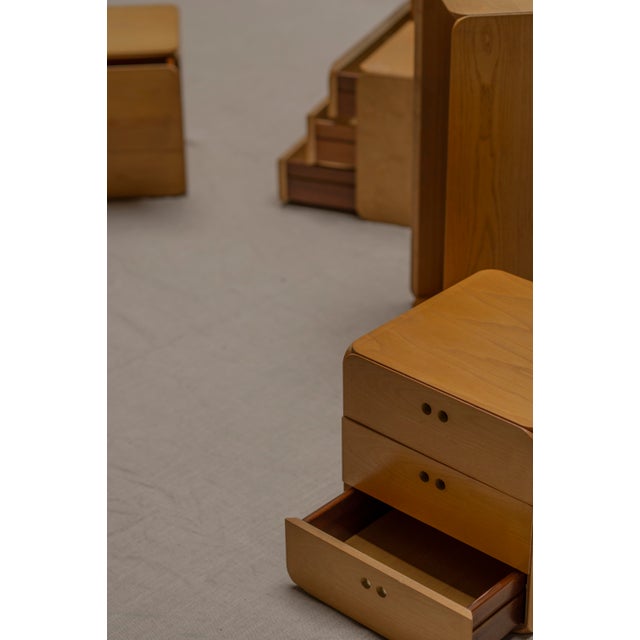 Wood Samara Modular Sideboard attributed to Derk Jan de Vries, 1970s For Sale - Image 7 of 18