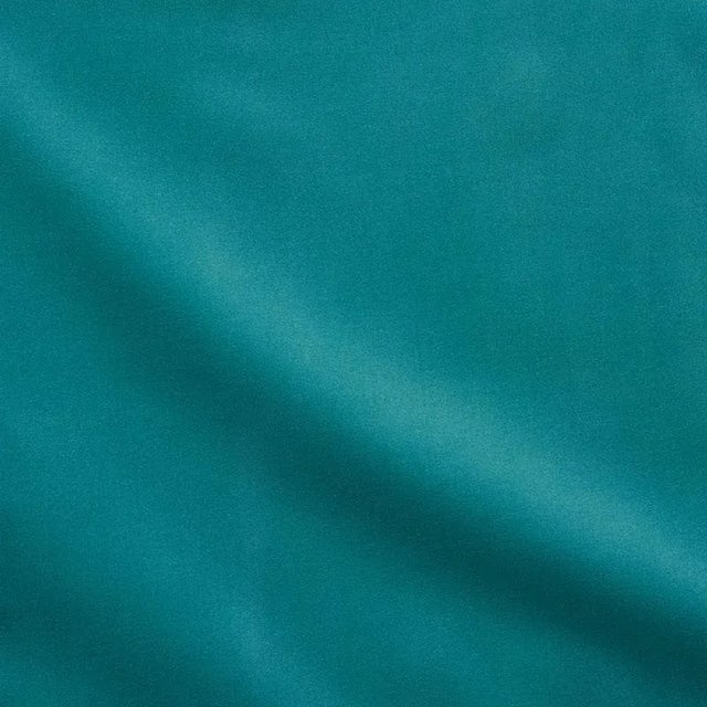Sample - Schumacher Rocky Performance Velvet Fabric in Turquoise For Sale