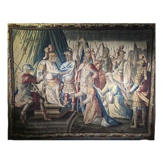 17th Century French The Family of Darius Before Alexander Tapestry from Aubusson For Sale