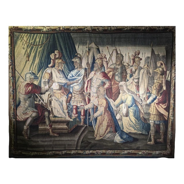 17th Century French The Family of Darius Before Alexander Tapestry from Aubusson For Sale