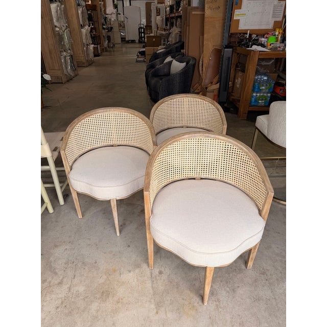 Wood Global Views Cane Back Dining Chair For Sale - Image 7 of 7