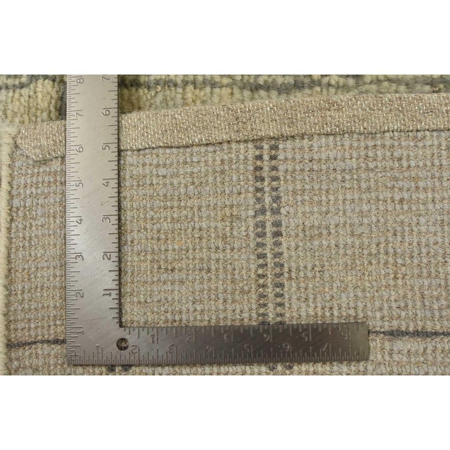 Moroccan Rug 9’2” X 11’10” Gray Wool Contemporary Hand-Knotted Carpet For Sale - Image 15 of 15