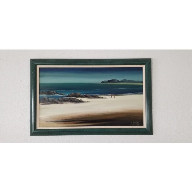 1980s A Mattera Ocean Landscape Oil Painting For Sale - Image 10 of 10