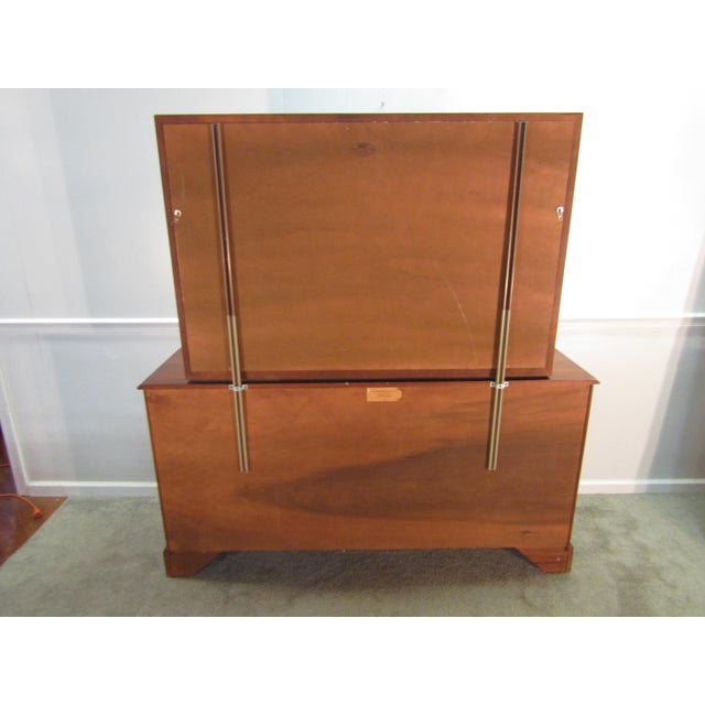 Henkel Harris Solid Cherry Dresser With Mirror For Sale - Image 11 of 15