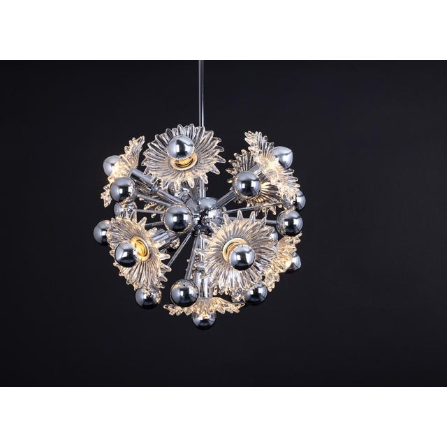 Mid-Century Sputnik Chandelier from Doria Leuchten, Germany, 1970s For Sale - Image 3 of 13