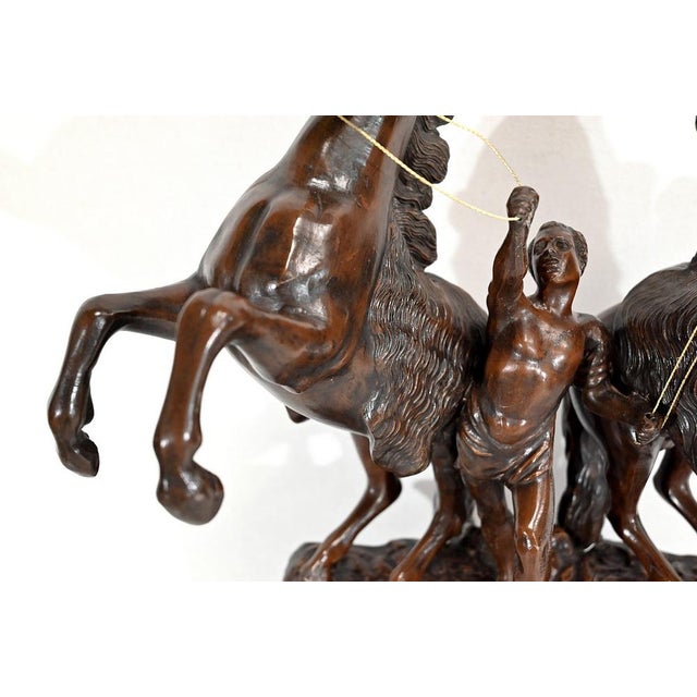 Horses Fireplace Set in the style of G. Coustou, Set of 3 For Sale - Image 11 of 18