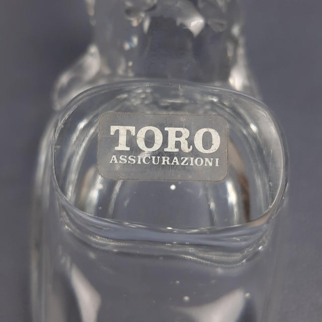 Murano Glass Bull Figurine Ashtray by Nason & C. Modern, 1980s For Sale - Image 15 of 18