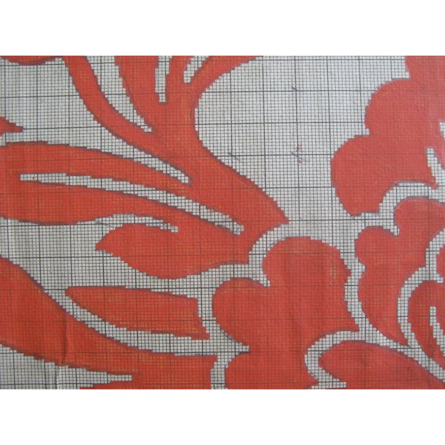 Antique Textile Design Gouache on Paper For Sale - Image 6 of 6