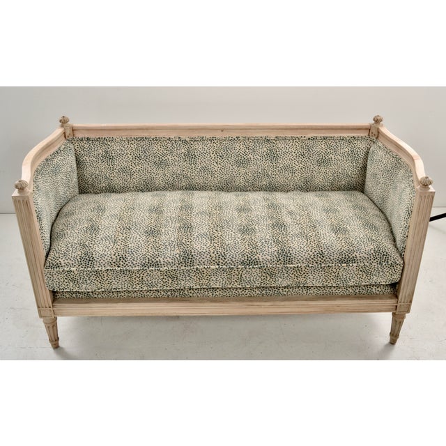 French Petite Louis XVI Style Loveseat, France C 1920s For Sale - Image 3 of 10